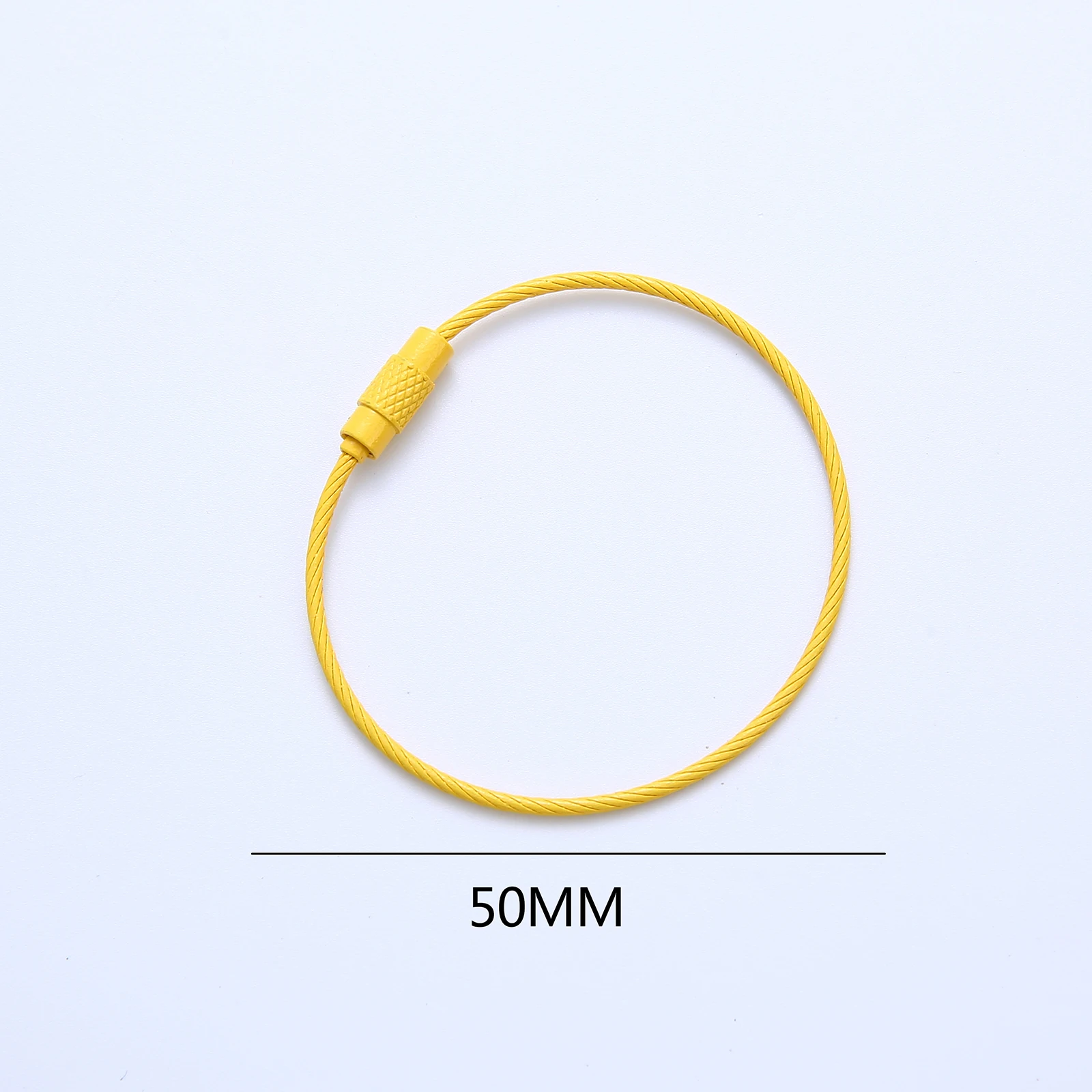 Colorful Stainless Steel Wire Keychain Ring, Outdoor Tool