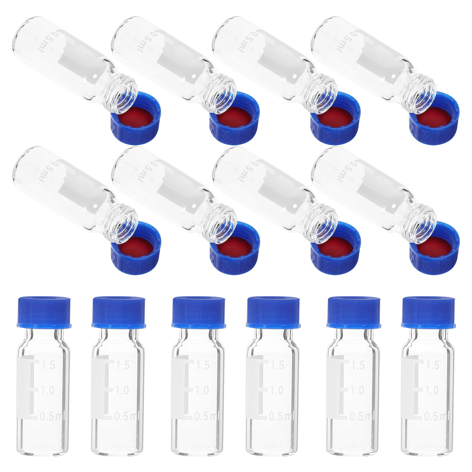 

100 Pcs Vial Glass Tiny Bottle Essential Oil Mini Small Clear Bottles Sample Tube Vials