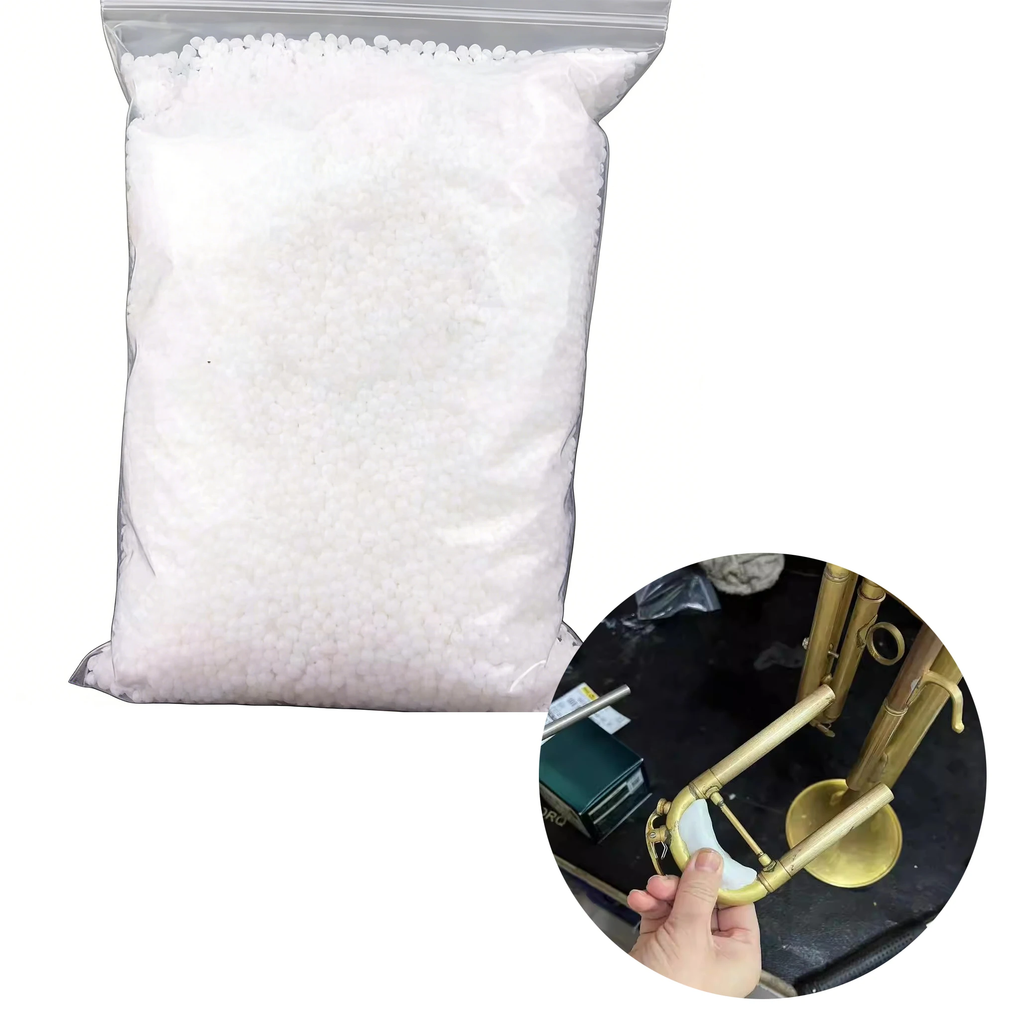 

Hot-melt adhesive for protecting the stuck tuning slides of trumpets and French horns during extraction Maintenance parts