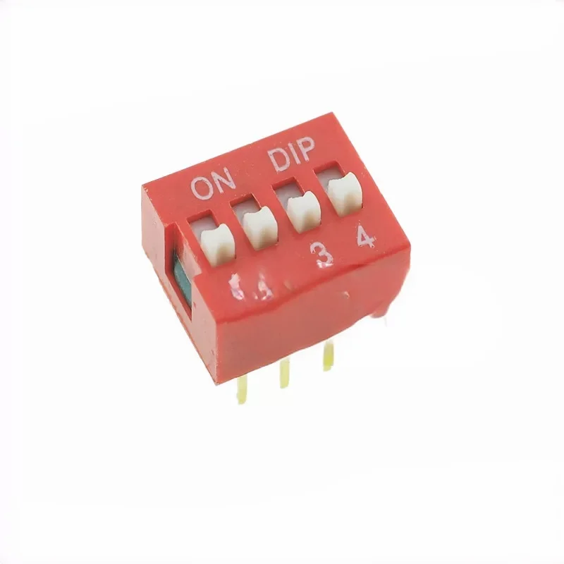 Red Direct Plug 2.54MM DIP Switch DS- 1/2/3/4/5/6/7/8/9/10/12 Position