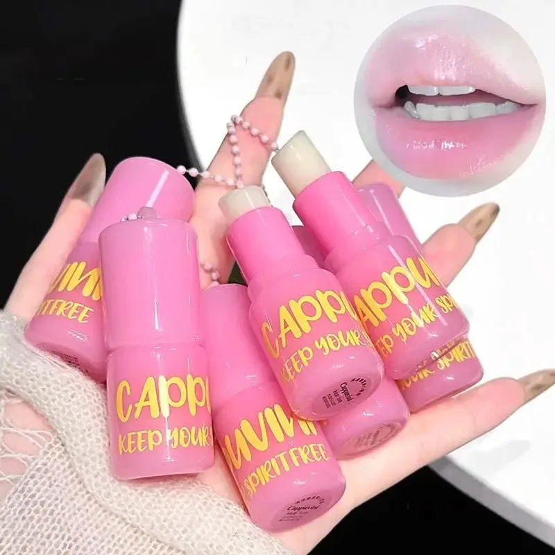 Cappuvini Clear Fruity Lip Balm, Lightweight Hydrating Deep Moisturizing Reduce Lip Lines Winter Essential Lip Care