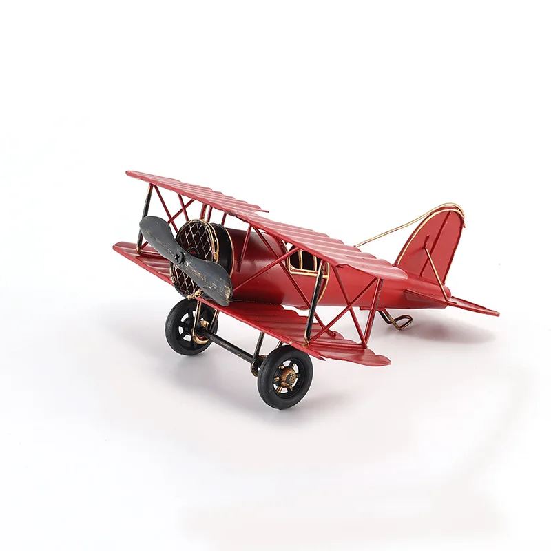 Handgefertigte kleine Flugzeugmodell-Ornamente, kreative Flugzeugstatue, Miniaturen, Kunsthandwerk, Dekoration, Schreibtischzubehör, Geschenk