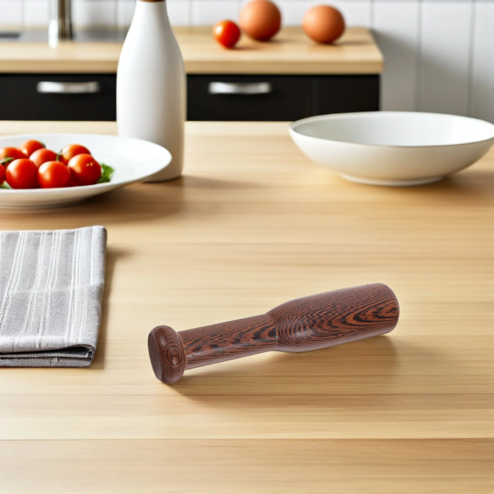 

Natural Wood Grinding Stick Grinding Garlic Pounder Manual Food Grinders Brown Garlic Mashing Rod for Crushing Ginger Meat