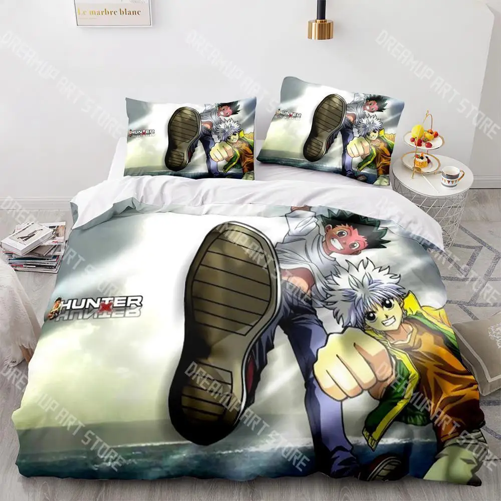 

Комплект постельного белья HUNTER×HUNTER Single Twin Full Queen King Size, комплект постельного белья для взрослых и детей, пододеяльник для спальни, комплект мебели для кровати, комплект спальни