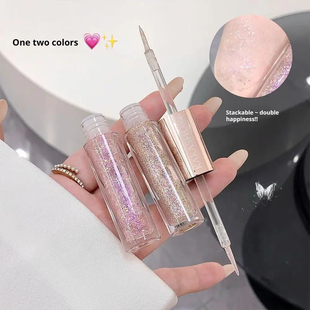 ظلال عيون سائلة فانتوم برأس مزدوج من كاكاشو، مكياج سطع لؤلؤي لامع ناعم يحمل ظلال العيون سائل 2025