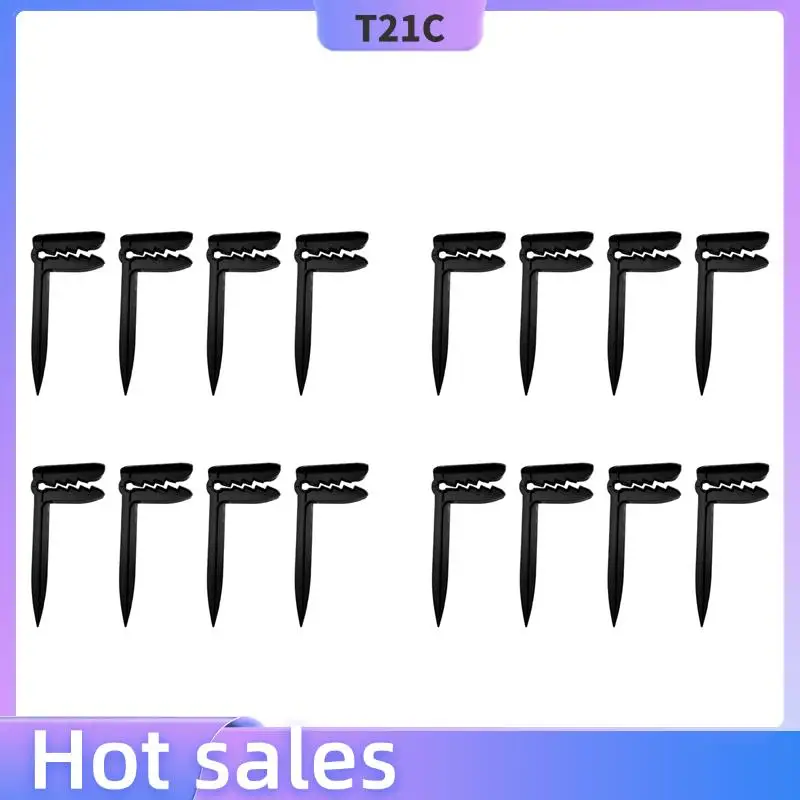 

T21C 16PCS Beach Towel Clip Camping Mat Clip Outdoor Clothes Pegs For Sheet Holder Towel Clips Clamp Black