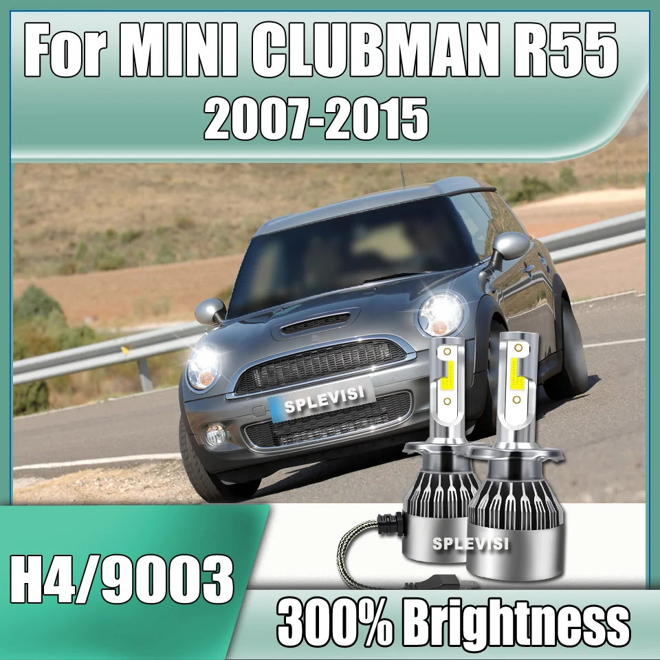 2x LED 6000K H4 Car Headlight Bulbs High Bright For MINI CLUBMAN R55 2007 2008 2009 2010 2011 2012 2013 2014 2015 w/Cooling Fan