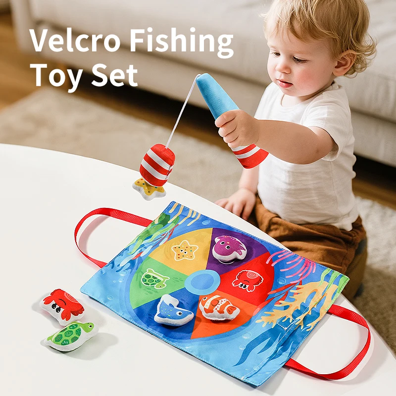 Montessori Children's Fishing Toy Soft Funny Fabric Craft Fishing Game Baby Toy Educational Early Education Sets Holiday Gift view 6