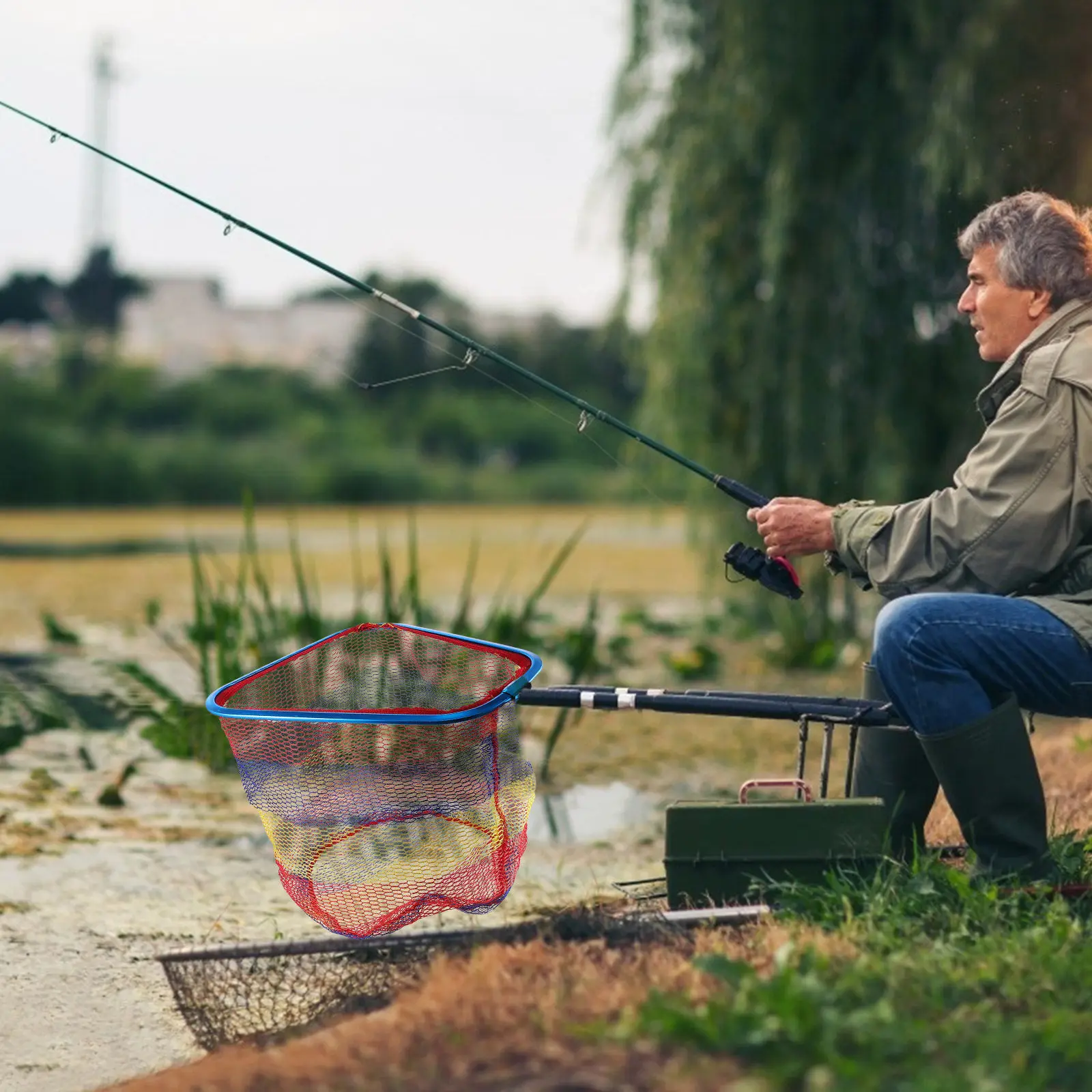 rede-de-pesca-com-estrutura-de-liga-de-aluminio-design-forte-e-nao-deformavel-malha-portatil-para-captura-segura-e-facil-de-peixes