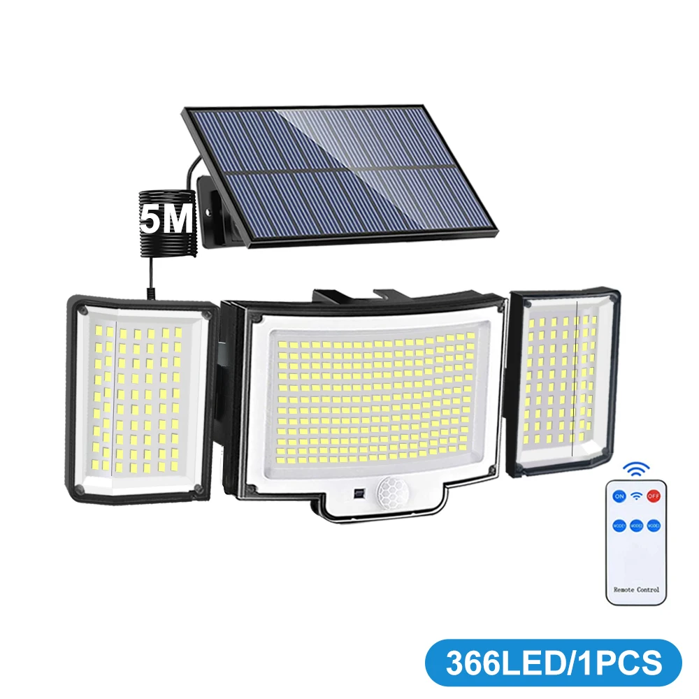 newstyle Neue 366LED Solar Außen Lichter Solar Powered Sicherheit Licht Motion Sensor 234LED Wand Licht IP65 Wasserdicht Garten 3