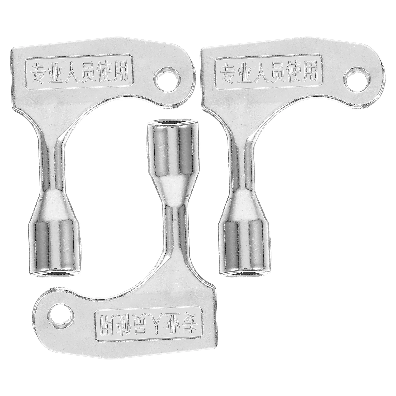 

3 Pcs Triangle Key Air Plumbing Tool Keyless Alloy Door Spanner Electric Cabinet Gas for Meter Reading Fruit Box
