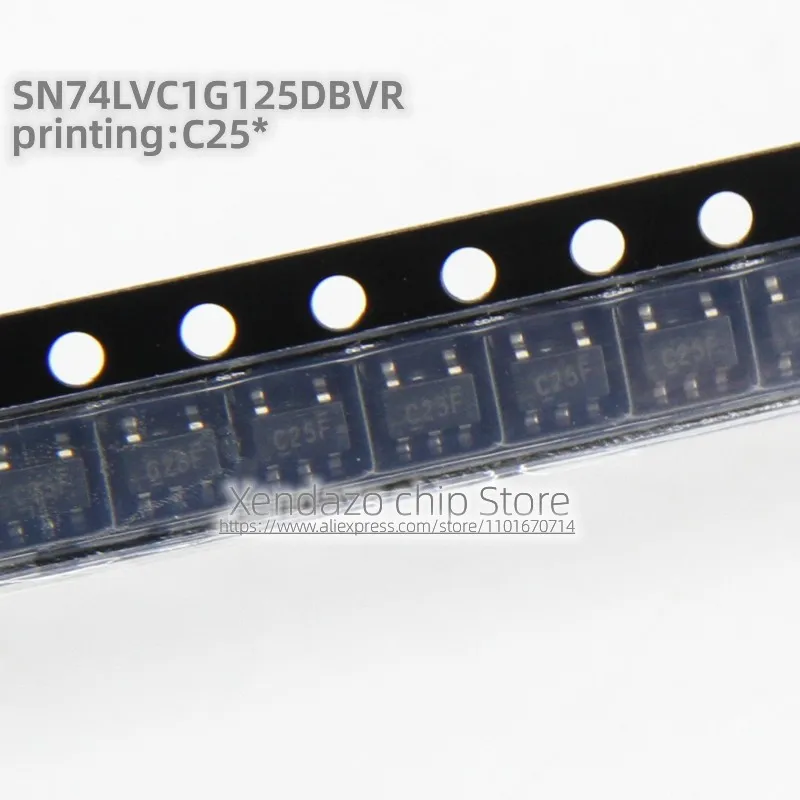 50pcs/lot SN74LVC1G125DBVR SN74LVC1G125 Silk screen printing C25* C25F SOT23-5 package Original genuine Single bus buffer chip