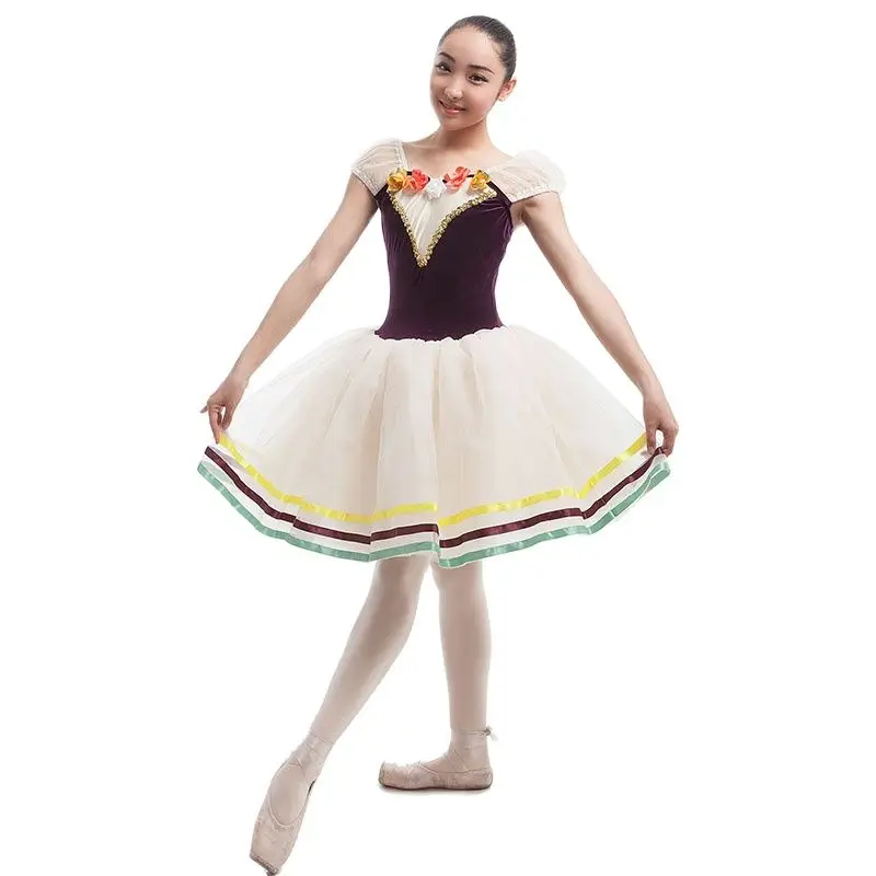 

Dance Favourite Dance Costumes 14051 Adult Romantic Velvet Top Performance/Stage Ballet Dance Tutu Ballerina Tutus