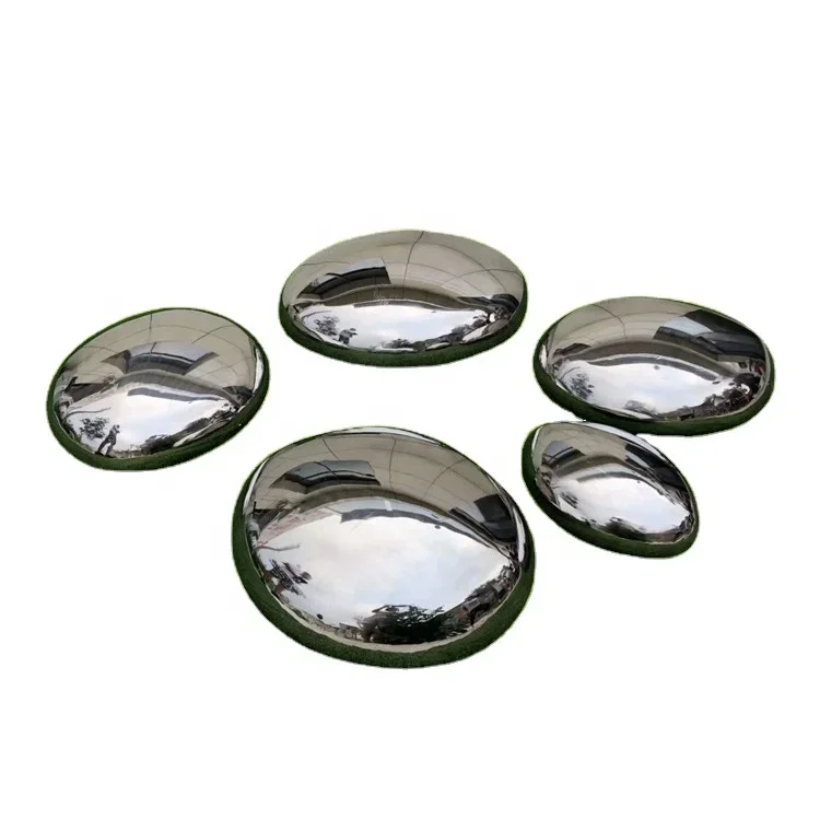 2026 Landscape Art Decor Statue Garden Lake Yard Decoration Stainless Steel Pebble Sculpture