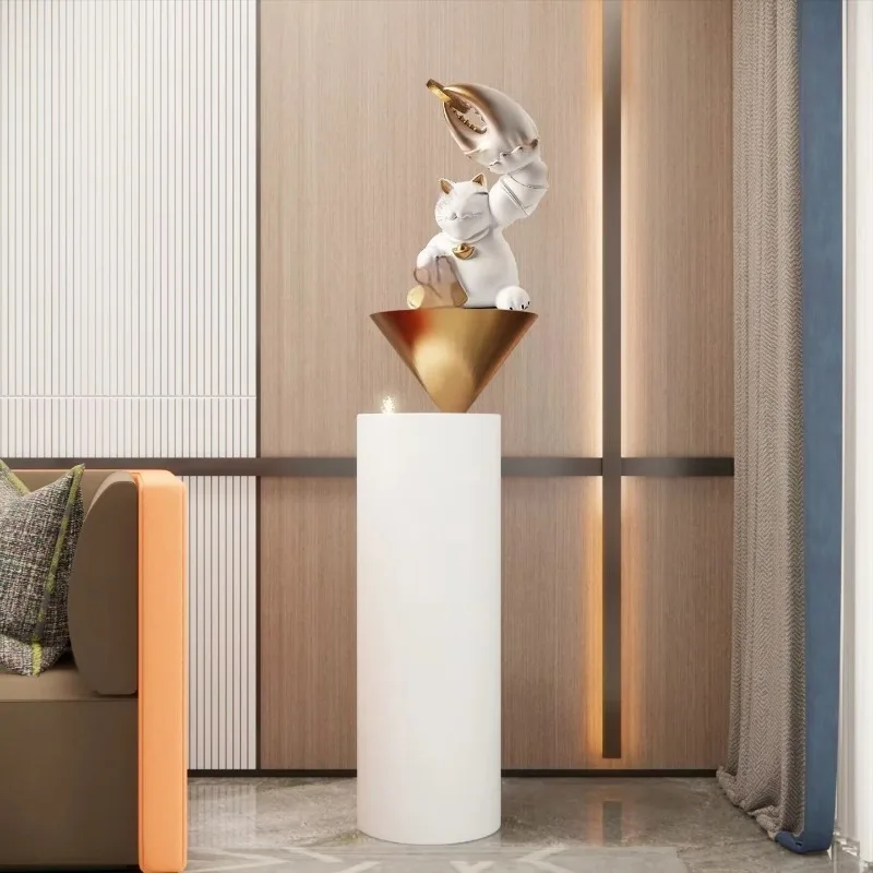 

Minimalist Flowing Ornaments Circulating Water Living Room Entrance High-end Creative Art Floor Decoration
