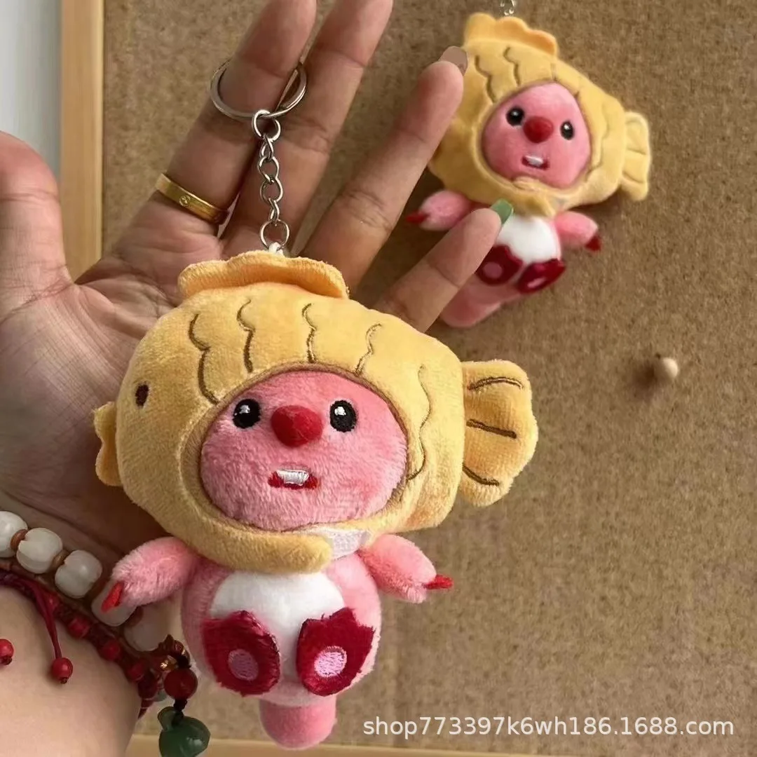 Sanrio Pink Plush Loopy Hair Band Air Tie Small Beaver Hair Clip Face Wash Headband Wrist Strap Grab Clip Woman Hair Accessories