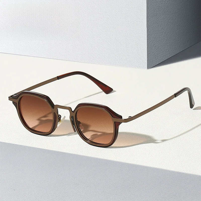 Small-frame sunglasses European and American vintage glasses versatile women's new anti-UV sun glasses