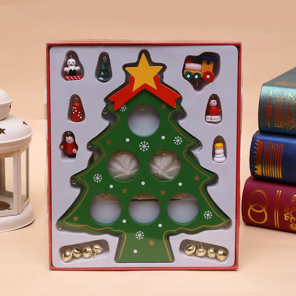 

Wooden Tree Hanging Ornament Ornament Mini Desktop Decor Gift Holiday Party Decoration Xmas Hanging Craft