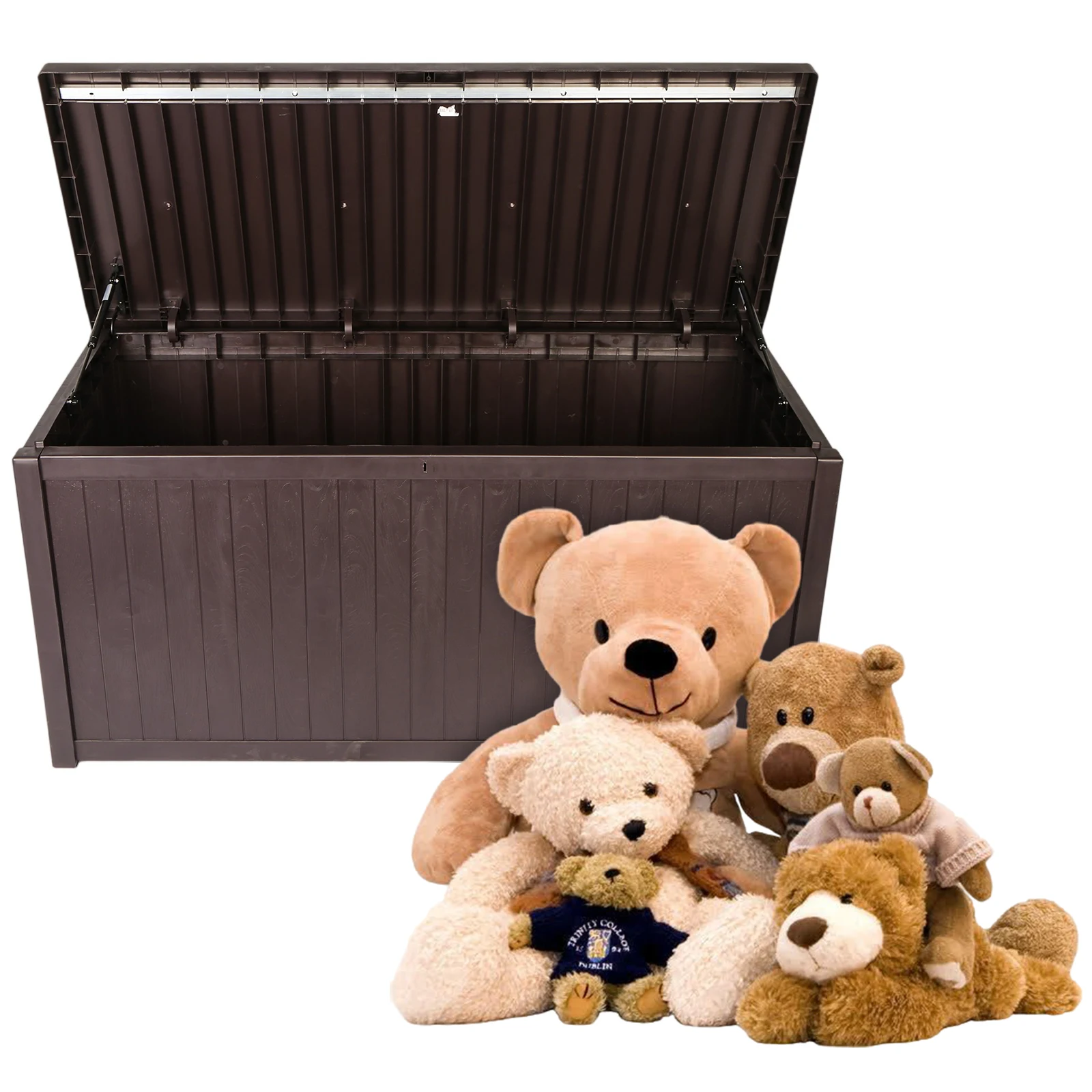 

Ящик для хранения на открытом воздухе, запираемый ящик для патио, устойчивый к ультрафиолетовому излучению, для бассейнов и садовых аксессуаров