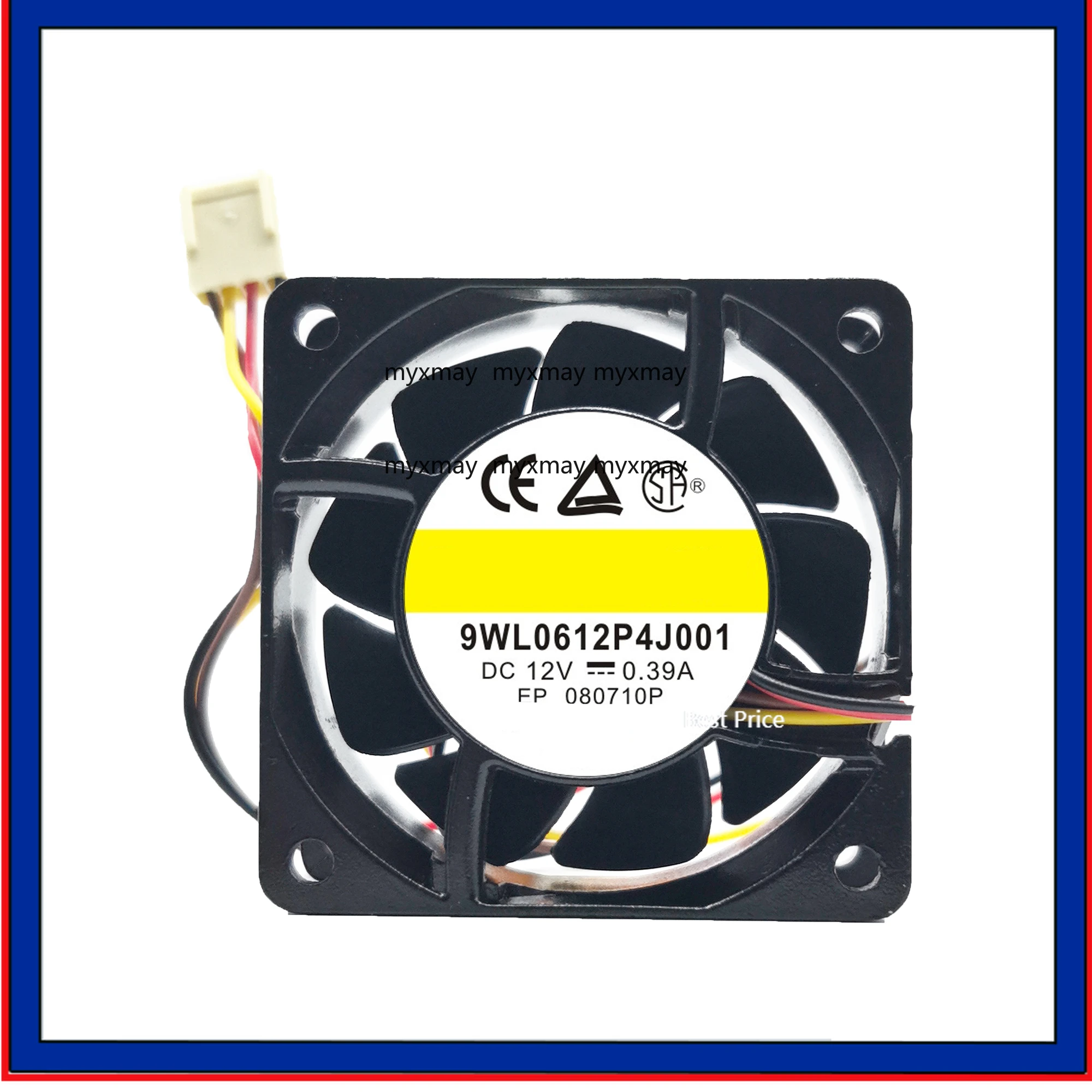 

Cooling Fan 9WL0612P4J001 DC 12V 0.39A 4.68W 6cm 6020 60x60x20mm 4-Wire