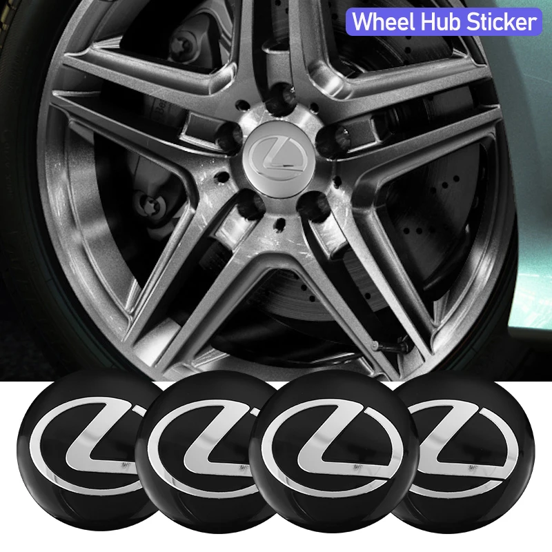 4pcs 56mm Car Wheel Center Hub Cap Stickers Styling For Lexus Fsport RX330 IS250 Ct200h ES300h RX350 IS300h NX300h RX400h ES350