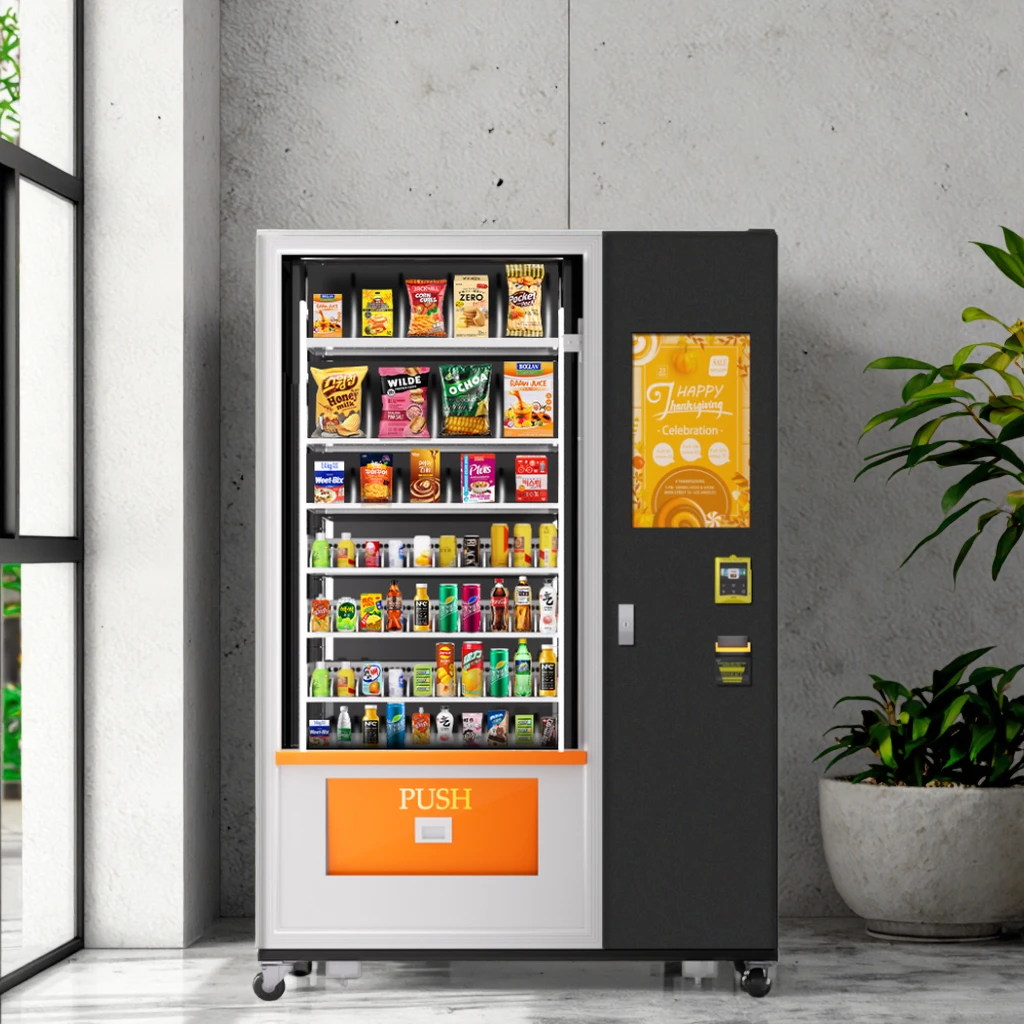 

Wholesale Commercial Drink Vending Machine Credit Card/Cash Payments OEM/ODM Service Cinema Shopping Mall Snack Vending Machine