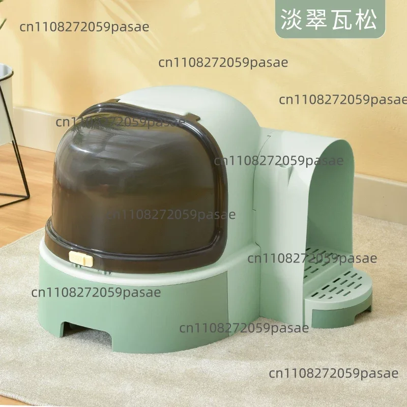 Fully enclosed drawer-type cat litter box, extra-large anti-splash cat litter box