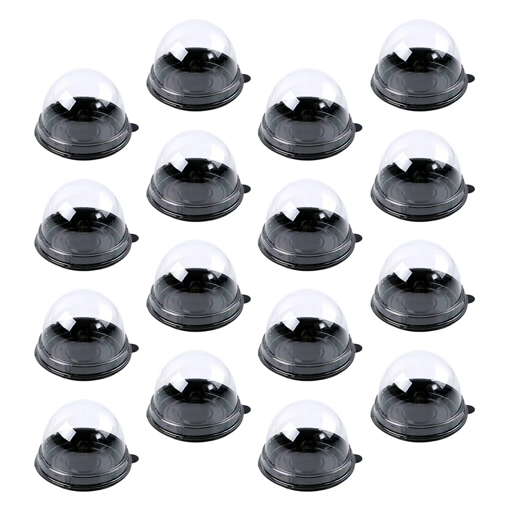 

150 Pcs Blister Packaging Boxes Moon Cake Pastry Baking Supplies Black Transparent Lids Food Preservation Container Storage Box