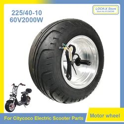 225/40-10 Front Wheel Tubeless Tire 60V 2000W Motor  Hub for Citycoco Electric Scooter/bike Modification Parts