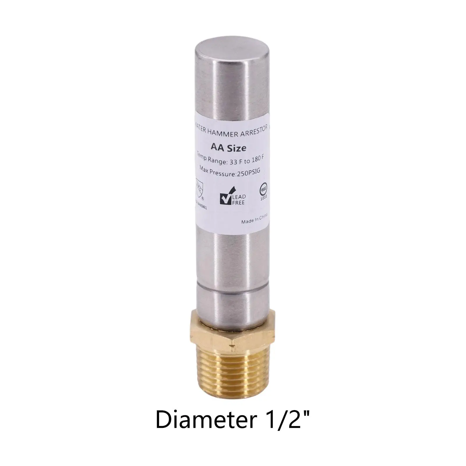 Marteau à eau pour machine à laver, parafoudre, laveuse en acier inoxydable, filetage NPT 1/2 po