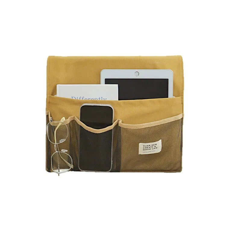 Multifunctional Bed Head Hanging Storage Bag Japanese Style Large Capacity Chair Side Organizer