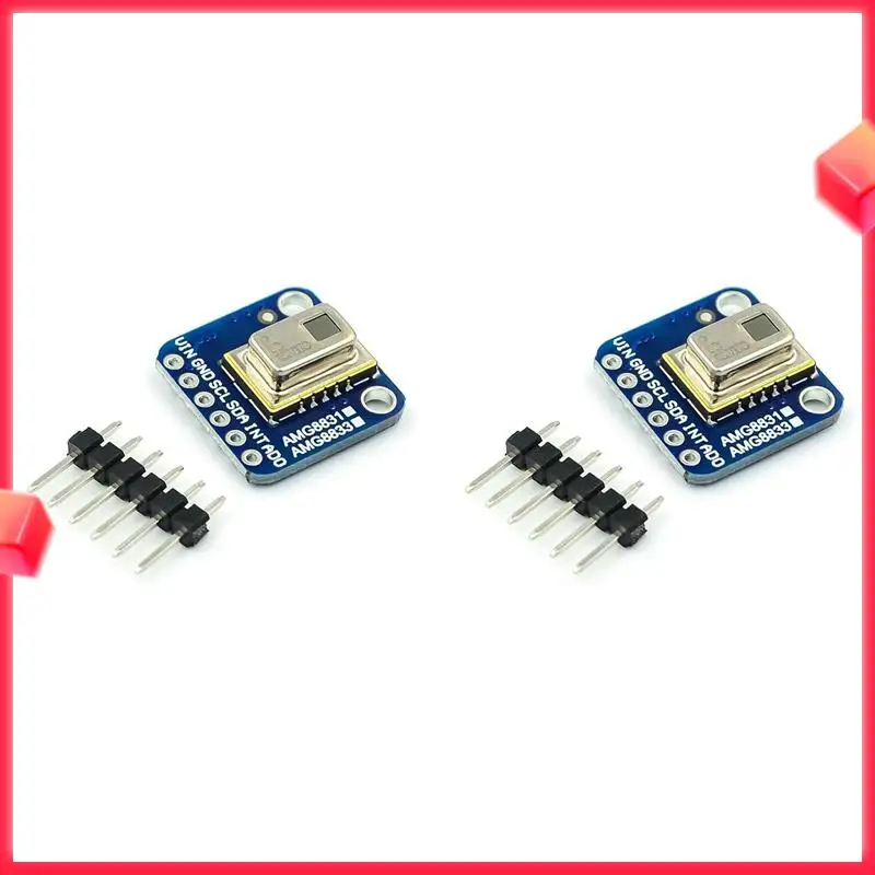 【NUOVO LISTA】 2X AMG8833 IR 8X8 Modulo sensore di temperatura array termocamera Sensore telecamera a infrarossi 8X8