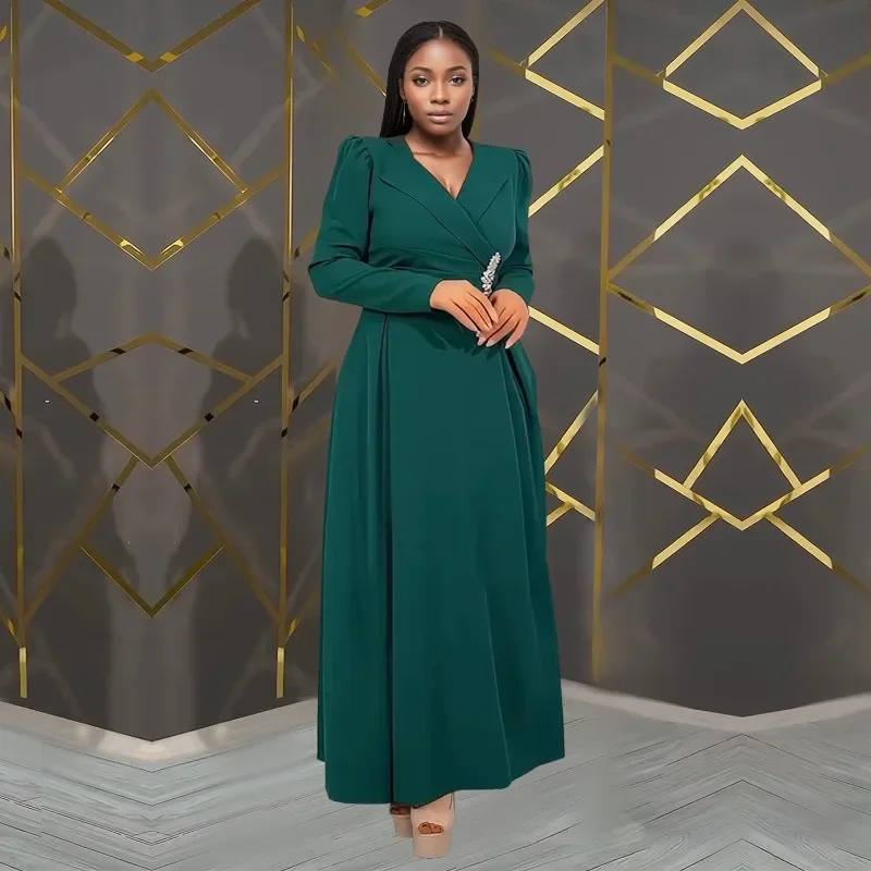 

GUWU модное женское платье макси с длинными рукавами и надрезом, осеннее сексуальное ночное элегантное вечернее уличное длинное платье