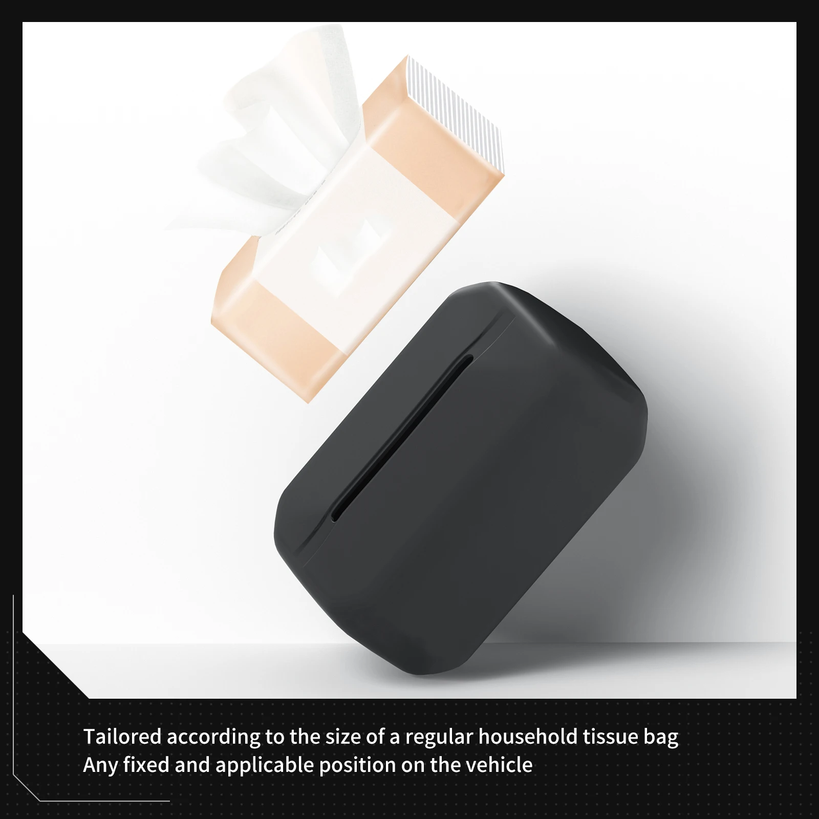 LUCKEASY for Tesla Model Y Launch 2025 Juniper Car Seat Back Hanging Tissue Holder Box With Fix Strap Auto Interior Accessories