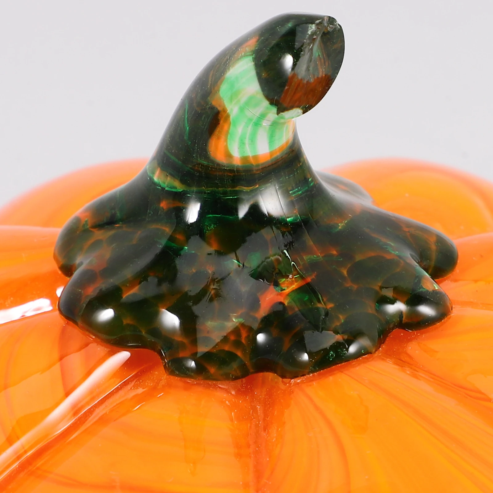 

Glass Yellow Pumpkin Decor Desktop Figurine Delicate Craft Adornment Living Room Party Photo Prop Scene Layout