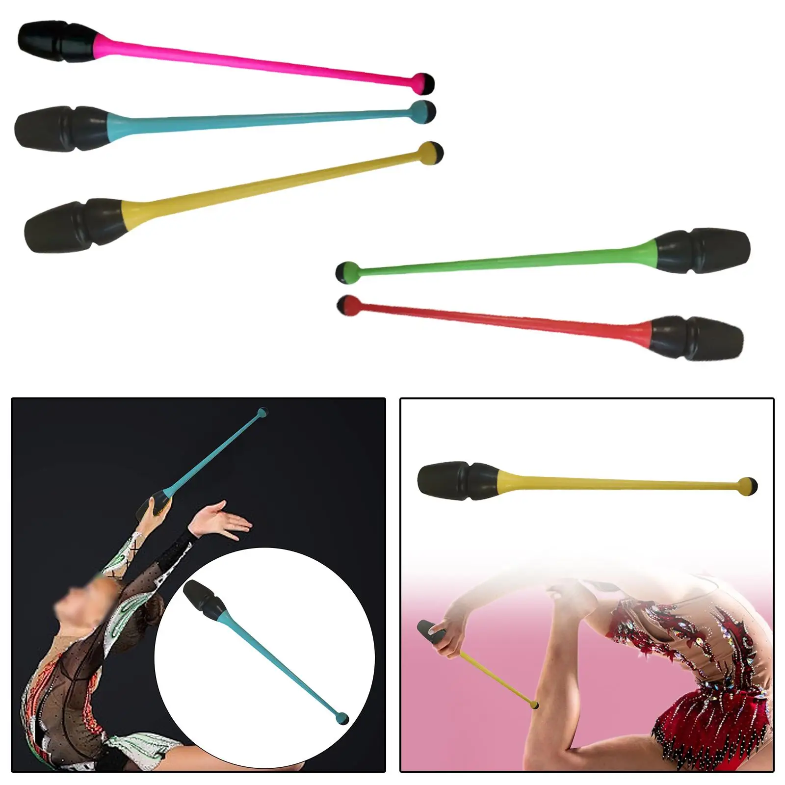 Artistic Gymnastics Stick Gymnastic Dance Bars Portable 41cm Sports Instrument for Studios Christmas Programs Adults Gymnasts