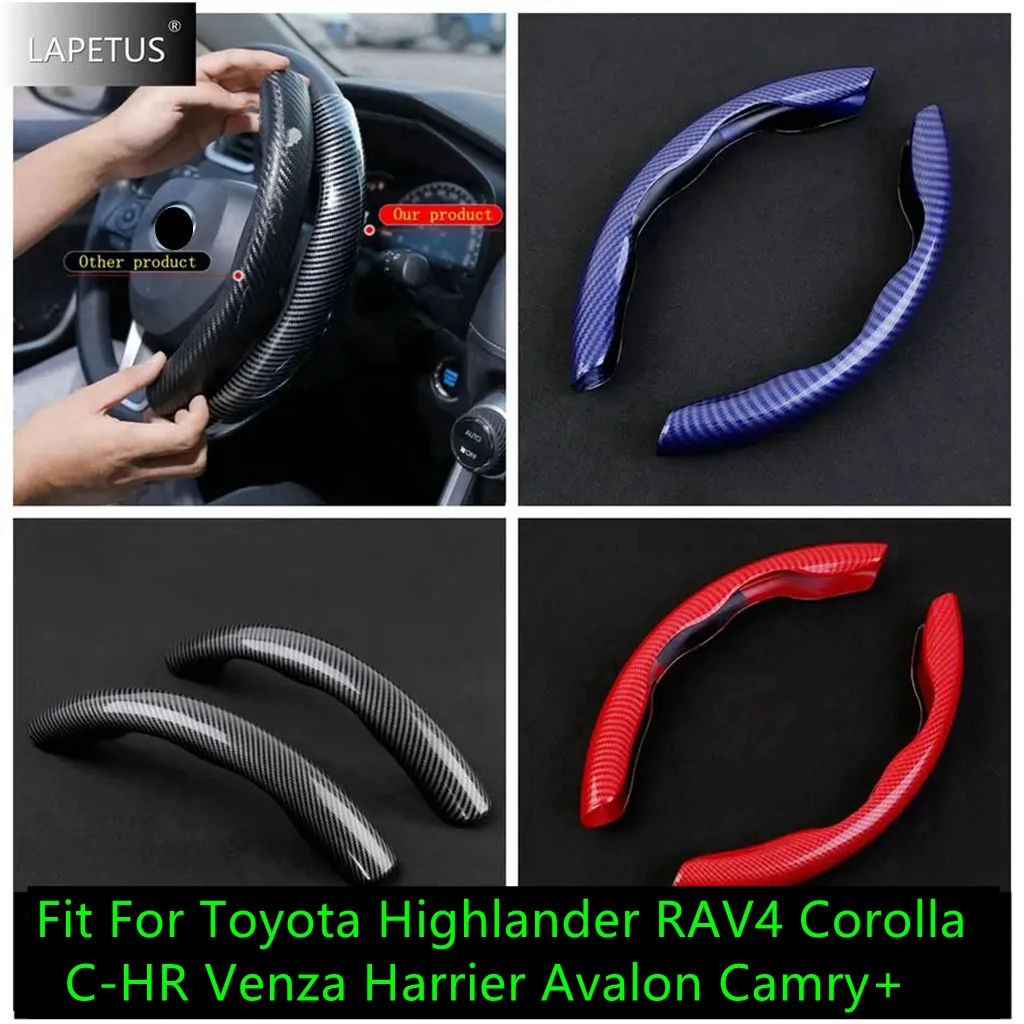 

Auto Steering Wheel Handle Decor Cover Kit Trim Accessories For Toyota Highlander RAV4 Corolla C-HR Venza Harrier Avalon Camry