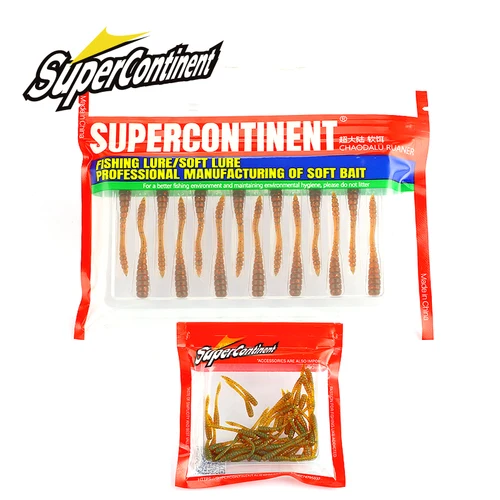 Imagen 2 del producto Supercontinent soft bait new tipsy fish 3cm/50pcs 5cm/14pcs fishing lures sinking tremor bait Soft Fishing Lure Fishy Worms lure