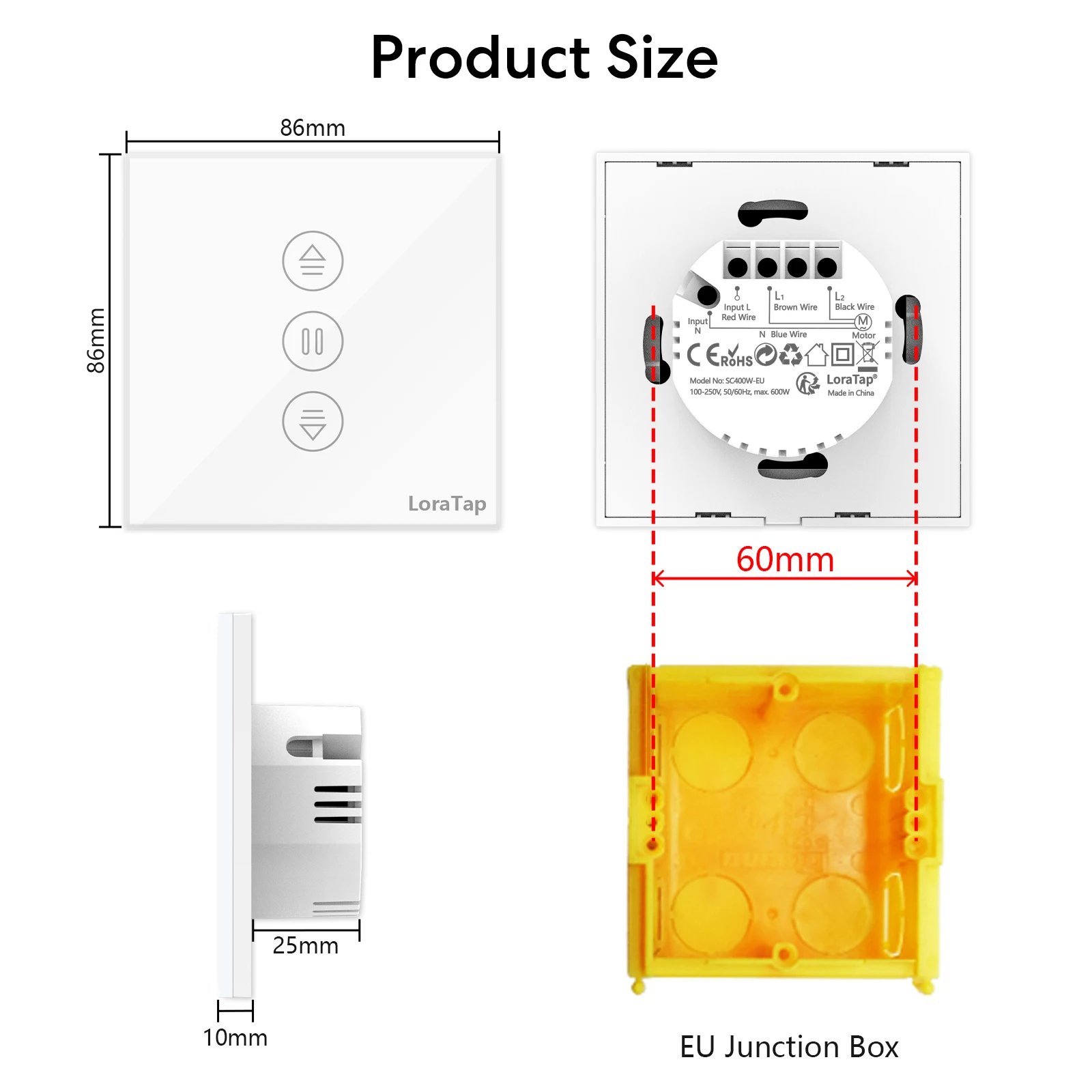 LoraTap ZigBee Vorhänge, Rollläden, Jalousien, Schaltersteuerung, verbundener Motor, Google Home, Alexa, elektrisches Fenster, Tuya Smart Life – Detail 9