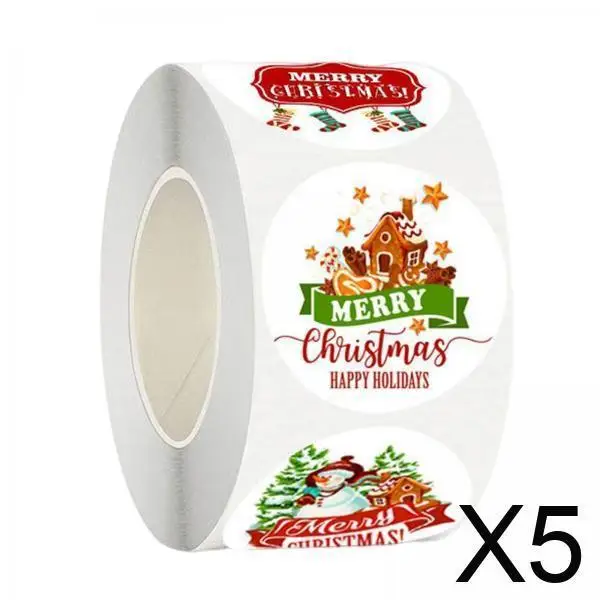 

Наклейки «Счастливых праздников», круглые, 1,5 дюйма, рулон, для скрапбукинга, самоклеящиеся рождественские этикетки для упаковки подарков и изготовления открыток