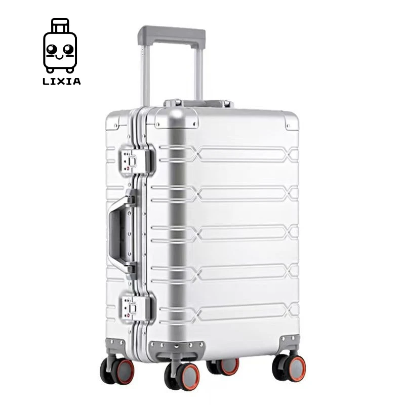 

LIXIA All-aluminum-magnesium alloy trolley suitcase, spinner wheel, aluminum alloy suitcase, box, password boarding suitcase