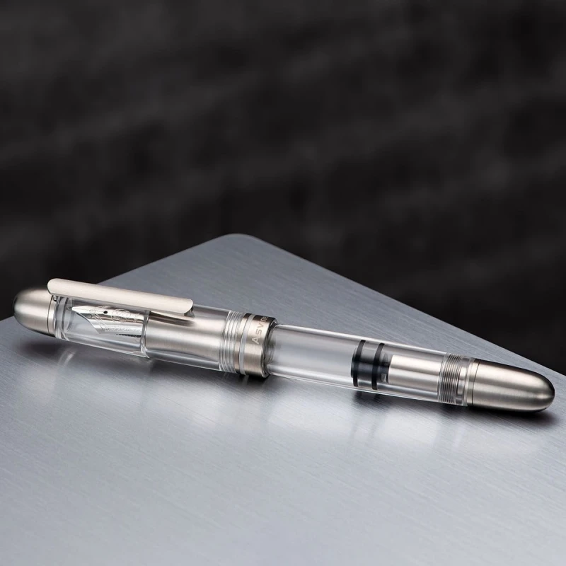 Asvine P36 Fountain Pen Titanium Vacuum Filling Ink Pen Asvine / BOCK EF/F//B Nib For Writing Stationery School Supplies