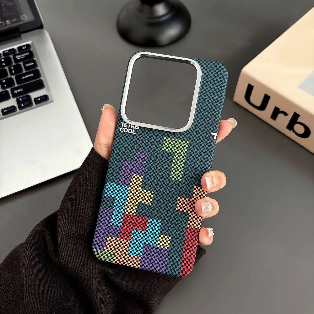 

Fashion Colorful Block Pattern Phone Case for iPhone 14 15 Ultra 17 Pro Max with Protective Cover