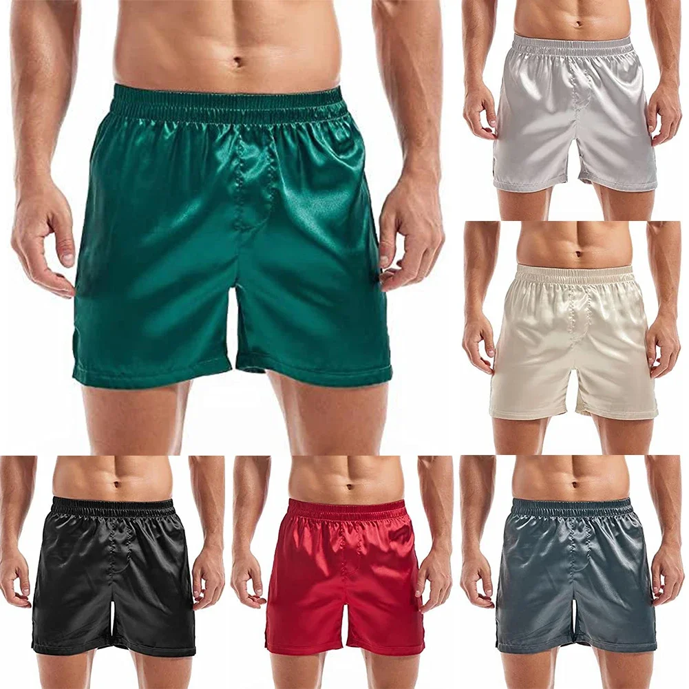 Silk Sleepwear Boxer Trunks Lounge Wear Sleepwear 5 Spandex 95 Polyester Brand New Comfortable Fit Lightweight Fabric