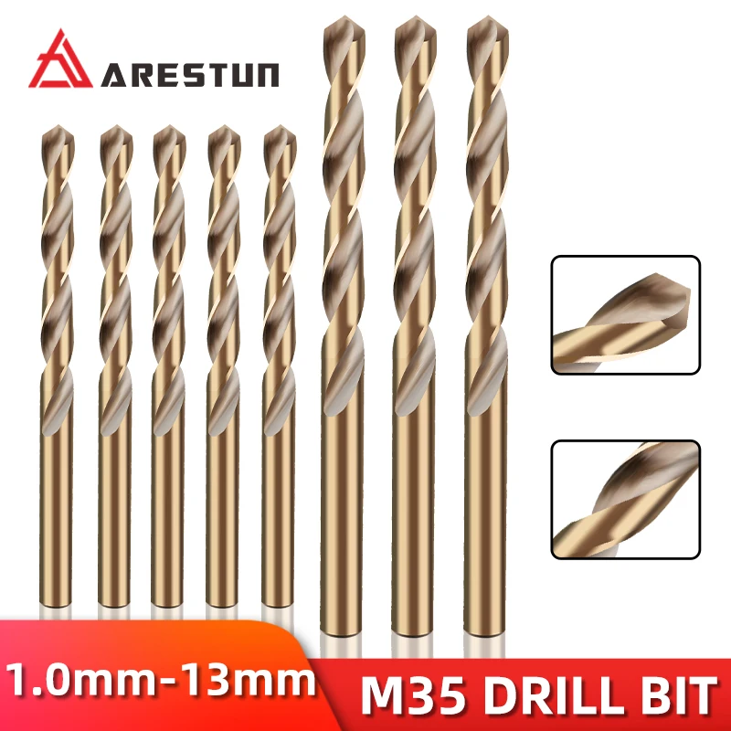 Twist Drill Bit set M35 2 Edge HSS Hole Drill 8% High Cobalt Drill Bit for Stainless Steel Wood Metal Drilling Cutter