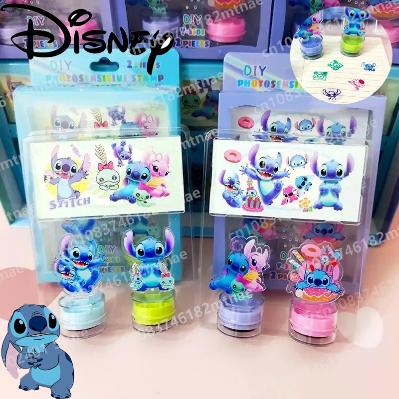

Набор милых акриловых штампов из мультфильма Disney, набор из 2 прозрачных штампов Лило из мультфильма Disney для скрапбукинга, детские подарки, школьные принадлежности