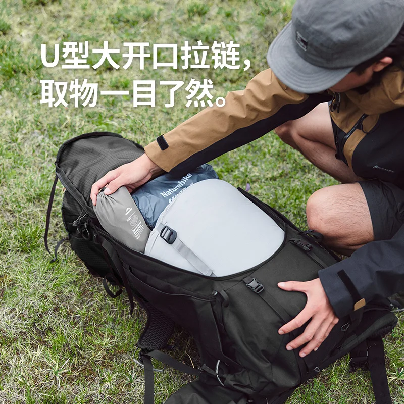 

Naturehike Helium Series 70L Backpack - Outdoor Travel Hiking Mountaineering Large Capacity Sports Bag