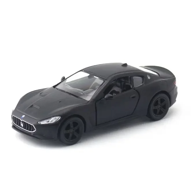 1:36 Maserati GT Đồ Chơi Xe Diecast Model Kéo Lại Cửa Mở Giáo Dục Bộ Sưu Tập Tặng Kid Mattle Đen