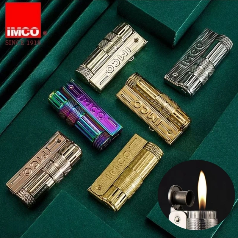 

Austrian IMCO Lighter Metal Classic Retro Nostalgic Windproof Cotton Oil Portable Outdoor Lighter Smoking Tool Men's Gift