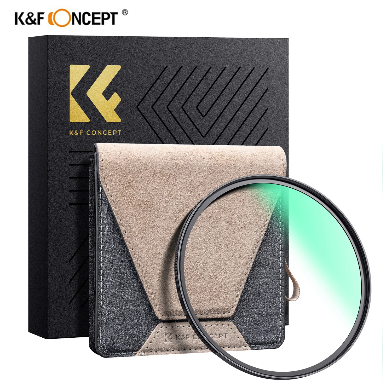 K&F Concept Nano-X PRO Series MCUV Protection Filter No Vignetting On 14mm Focal Length,Brass Frame 36-Layer Nanometer Coatings